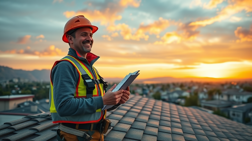 Orange County licensed roofing contractor performing detailed roof inspection