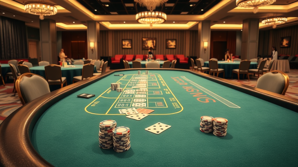 Premium casino rental tables and equipment setup in Orange County