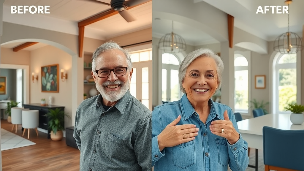 before-and-after transformation orange county home remodel, residential remodeling orange county, dramatic improvement, homeowners happy with newly remodeled home