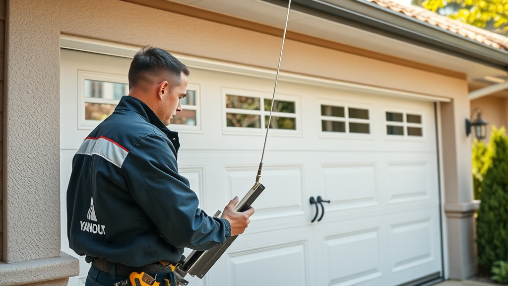 Garage door experts in Tustin align new garage doors for secure home upgrade