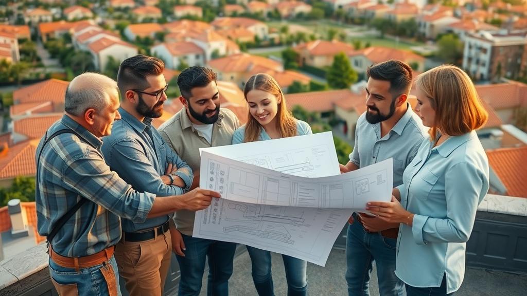Roofing and waterproofing specialists plan maintenance on Orange County HOA rooftop