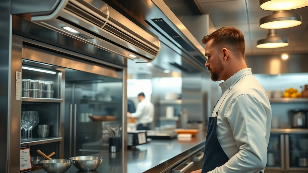 Expert technician maintaining refrigeration & HVAC in Orange County restaurant