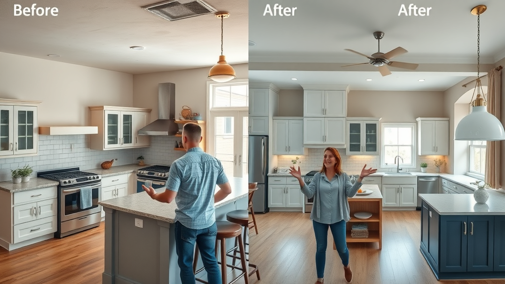 home renovation home remodeling services Orange County before and after kitchen remodel transformation