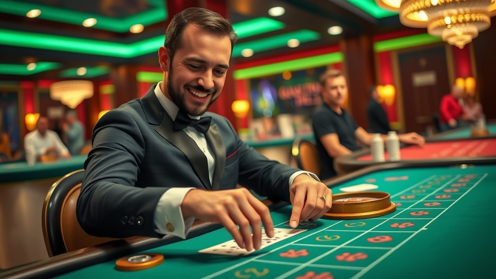 Professional casino dealers at work providing expert casino rentals and smooth gameplay