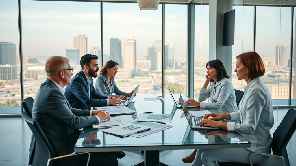 Top CPA team in Irvine CA collaborating in a modern office meeting
