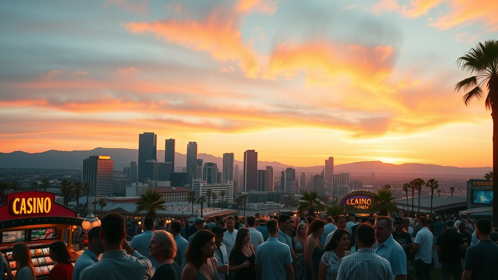 dynamic Southern California casino party rental business growth at vibrant casino party event